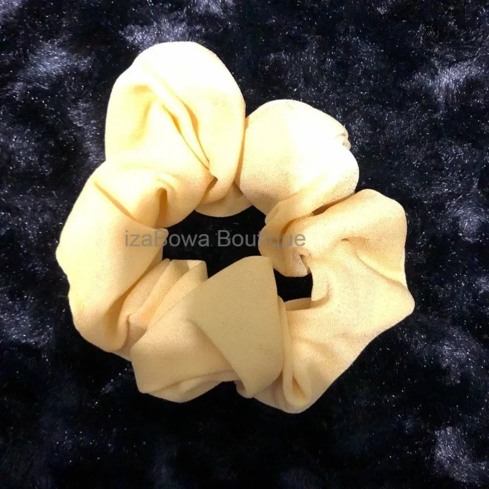 Mustard Satin Scrunchie  (kids)  SC2942  Handmade NWT Boutique